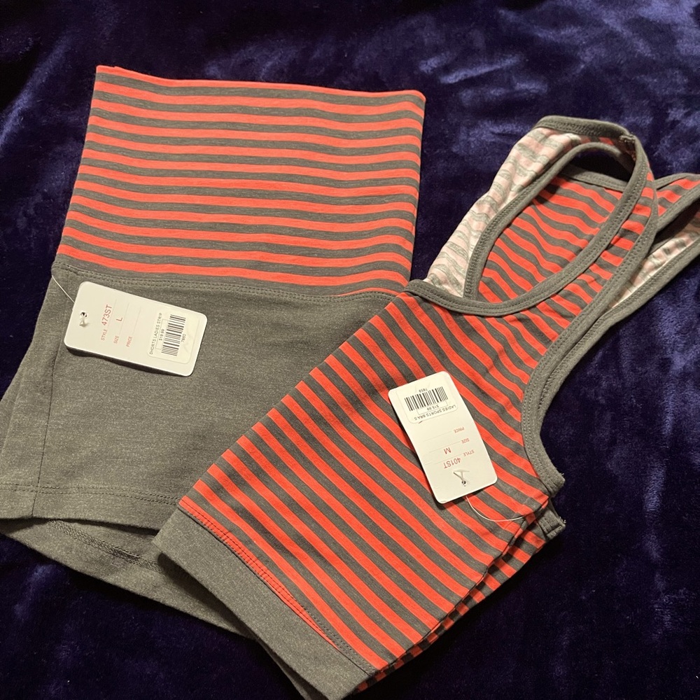 Hot pants with matching sports bra